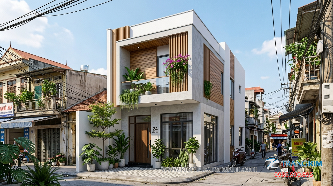 Vì sao nhà 2 tầng diện tích nhỏ được nhiều gia đình lựa chọn 1 Ảnh minh hoạ: Mẫu nhà 2 tầng diện tích nhỏ hiện đại