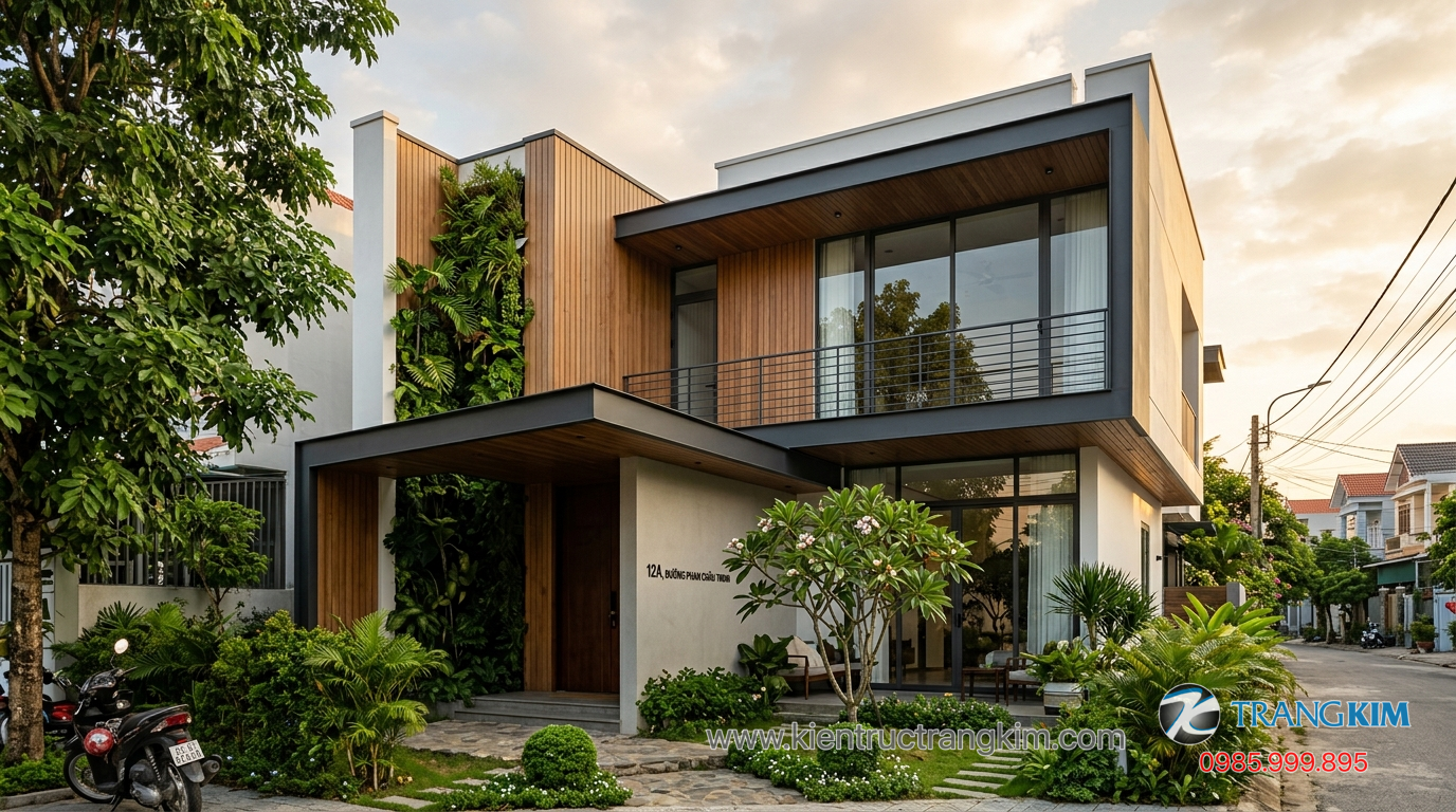 Ảnh minh hoạ: Mẫu nhà 2 tầng diện tích trung bình hiện đại