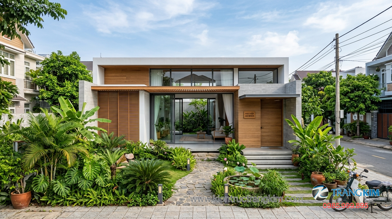 Mẫu nhà 8x15m phong cách tân cổ điển 1 Ảnh minh hoạ: mẫu nhà 8x15m nhà vườn hiện đại