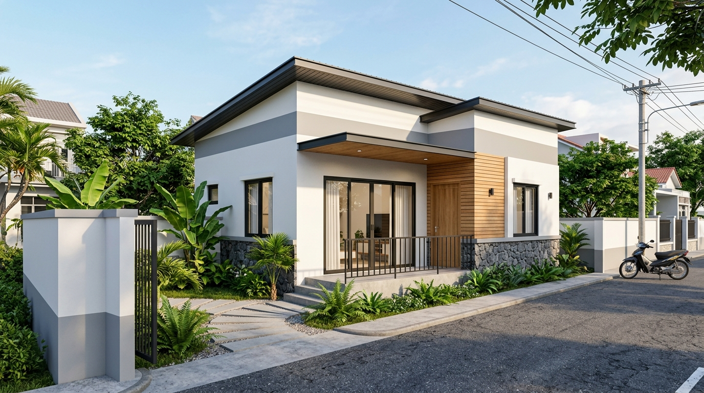 Mẫu nhà cấp 4 có gác lửng tối ưu diện tích 1 Ảnh minh hoạ: mẫu nhà cấp 4 chi phí thấp hiện đại