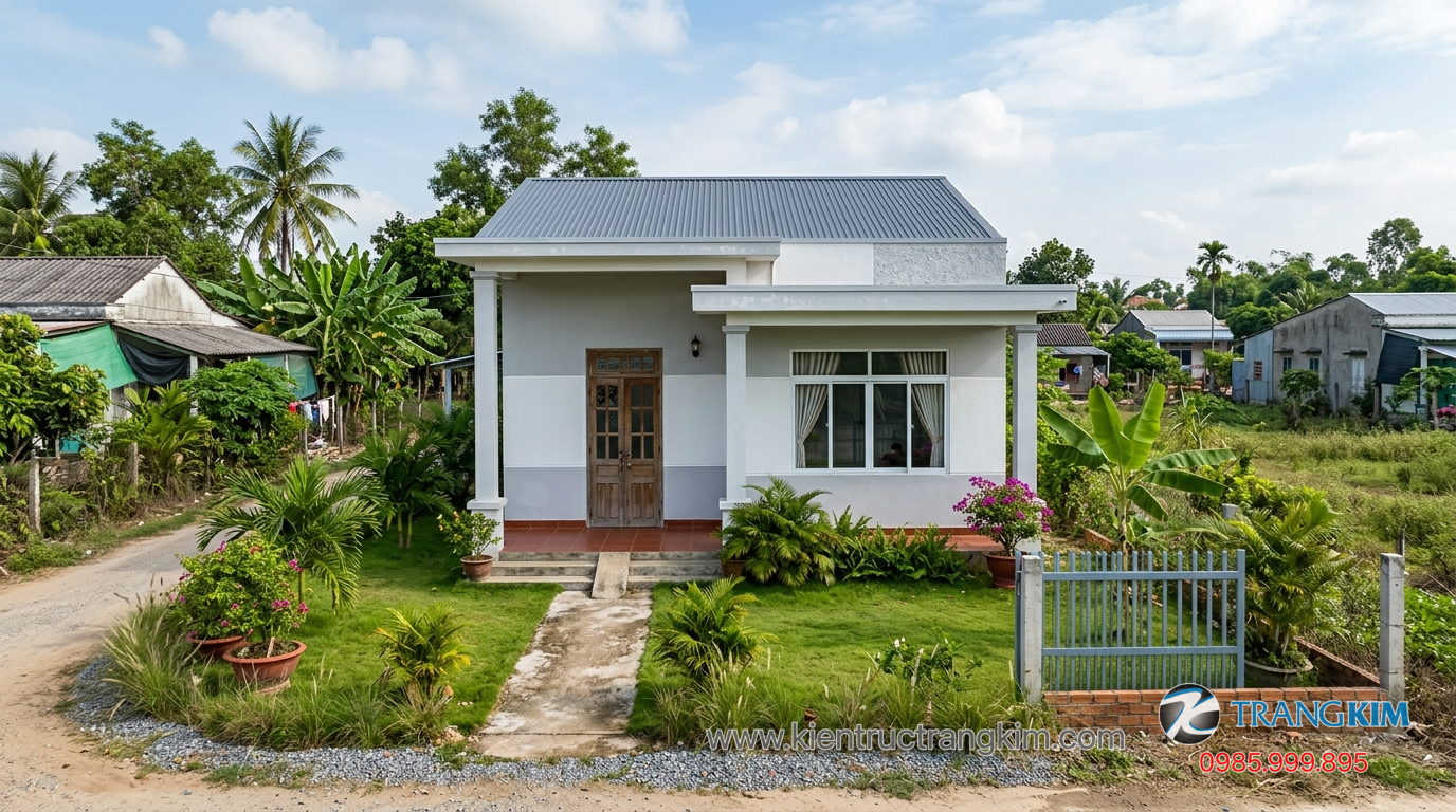 Đối tượng phù hợp với mô hình nhà giá rẻ 1 Ảnh minh hoạ: Mẫu nhà cấp 4 đơn giản chi phí khoảng 200 triệu