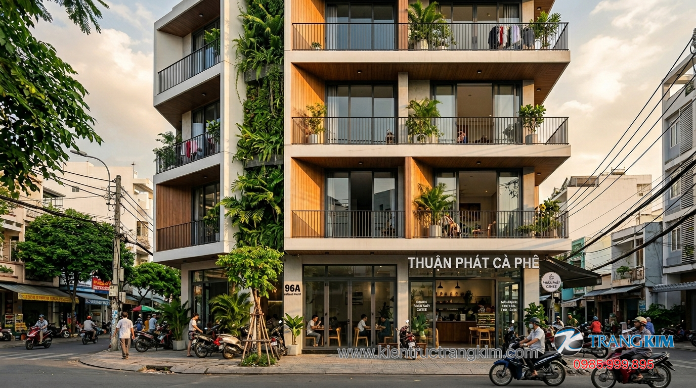 Mẫu nhà phố 4 tầng kết hợp kinh doanh 1 Ảnh minh hoạ: Mẫu nhà đẹp 4 tầng hiện đại kết hợp kinh doanh