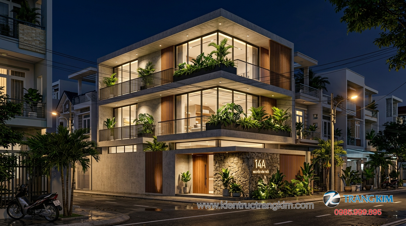 Ảnh minh hoạ: Mẫu nhà mái bằng hiện đại