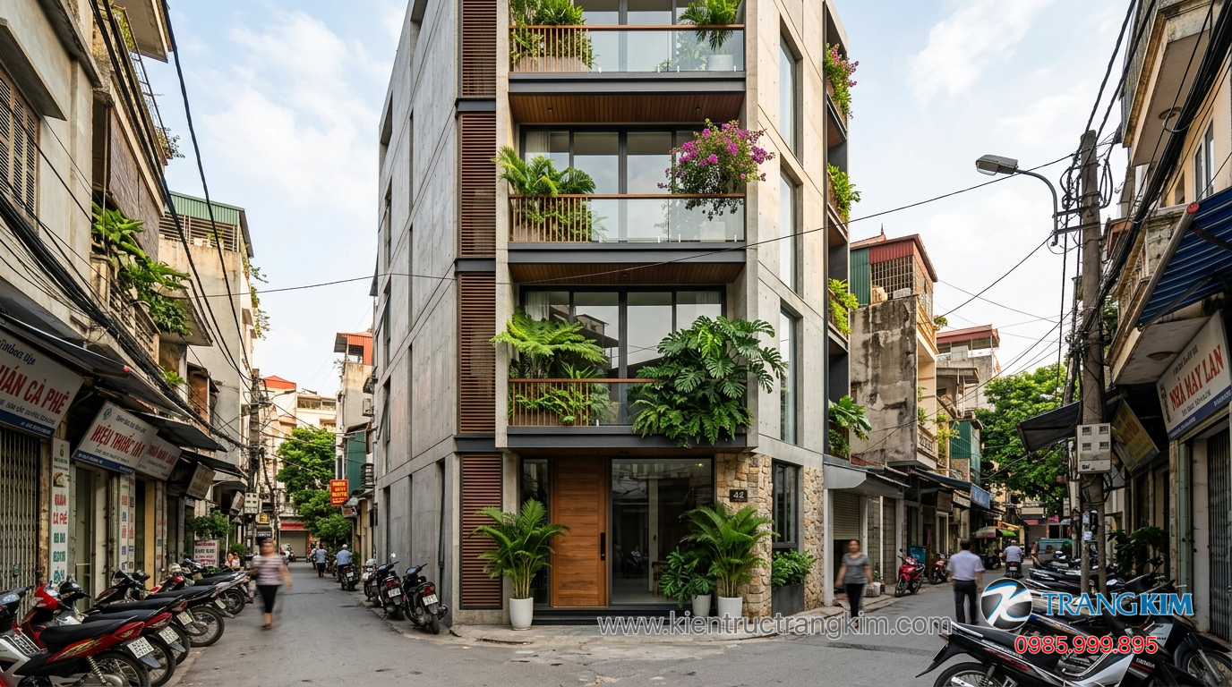 Mẫu nhà ống hiện đại mặt tiền đẹp 1