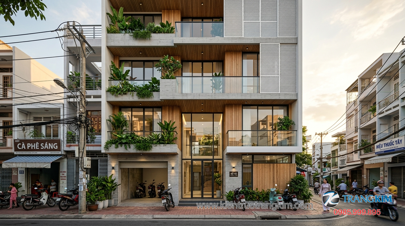 Ảnh minh hoạ: Mẫu nhà phố 6x20m thiết kế hiện đại