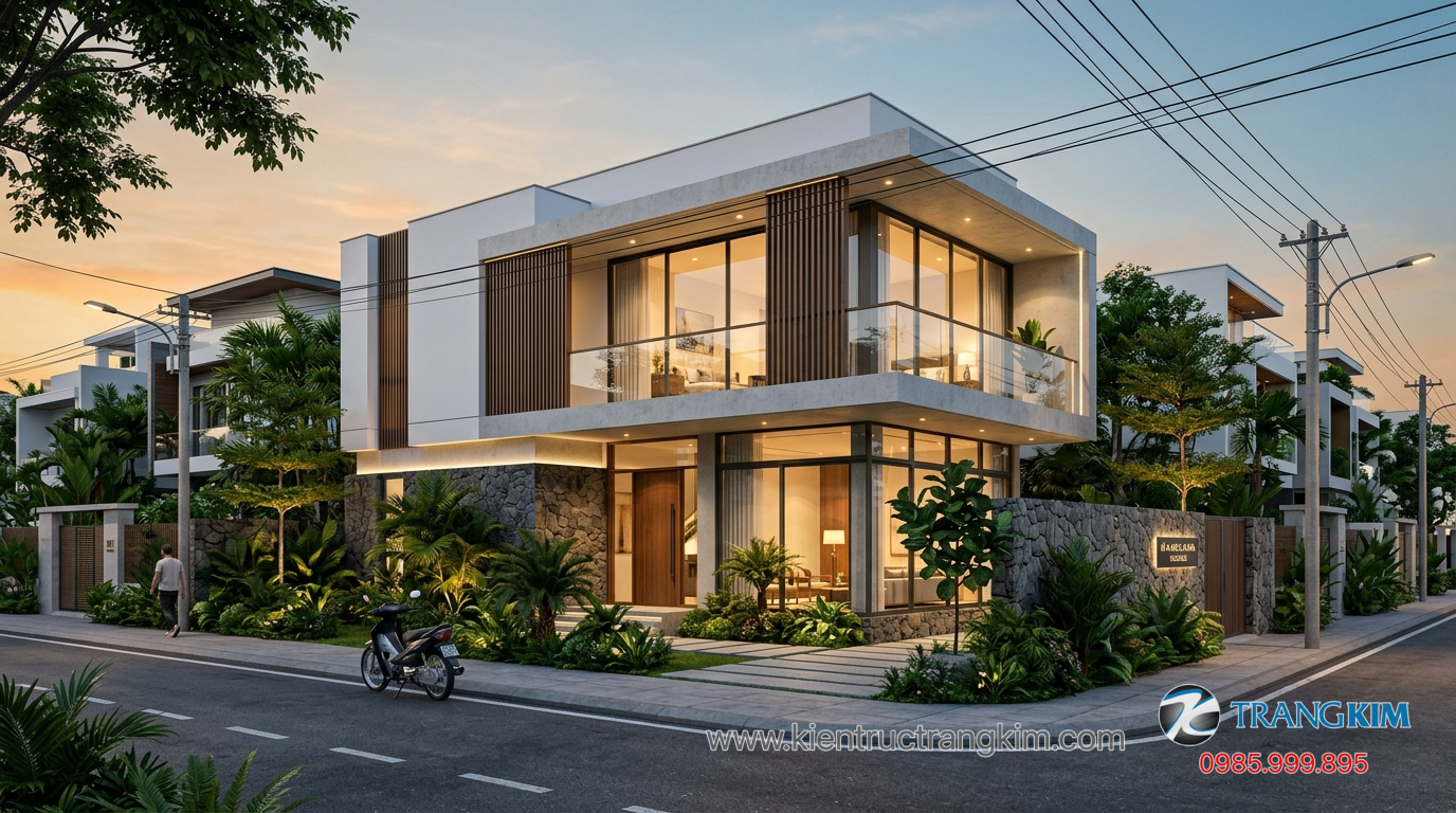 Ảnh minh hoạ: Mẫu nhà phố lớn 2 tầng hiện đại