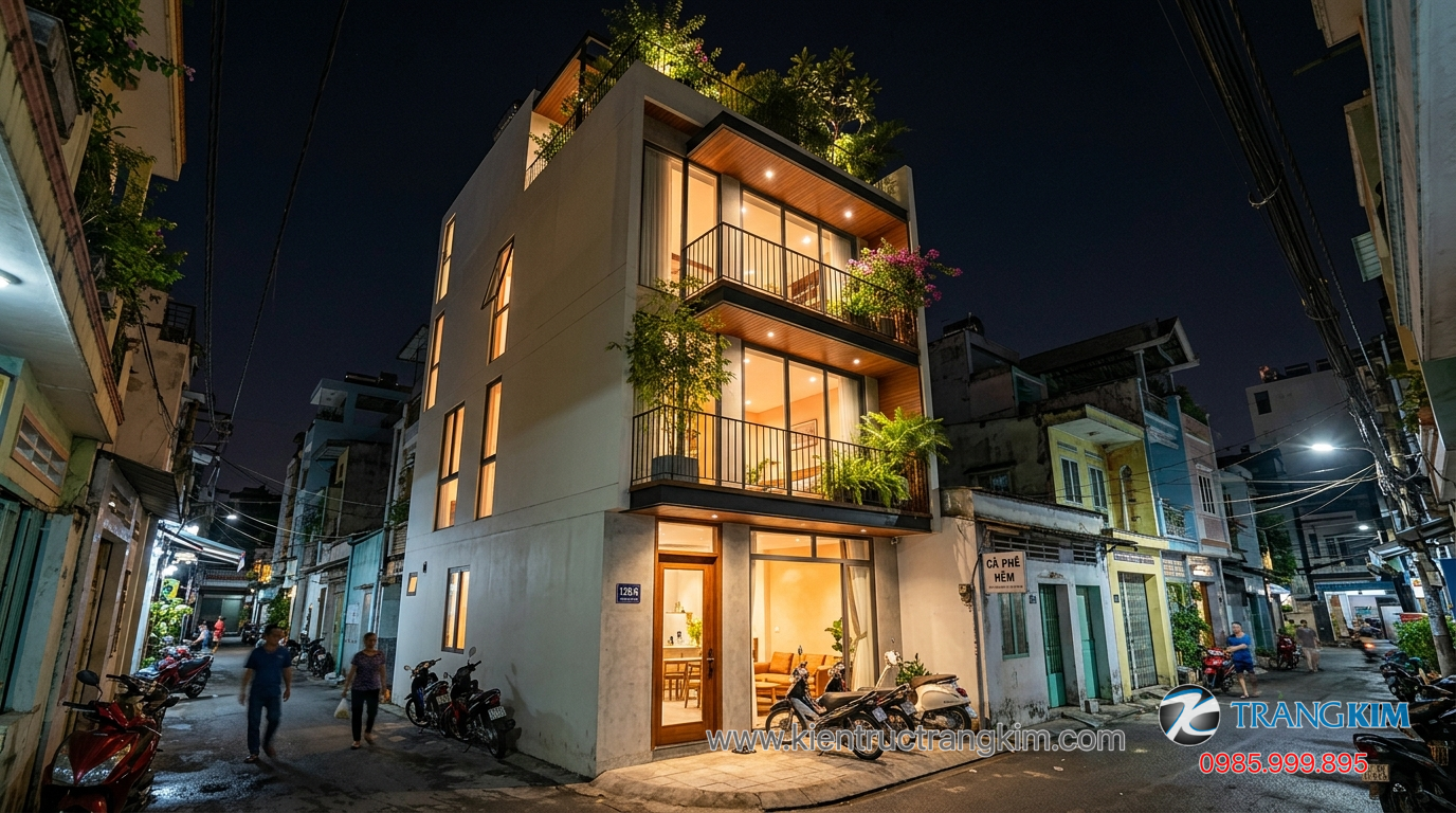 Ảnh minh hoạ: Mẫu nhà phố nhỏ 3 tầng diện tích 25m2