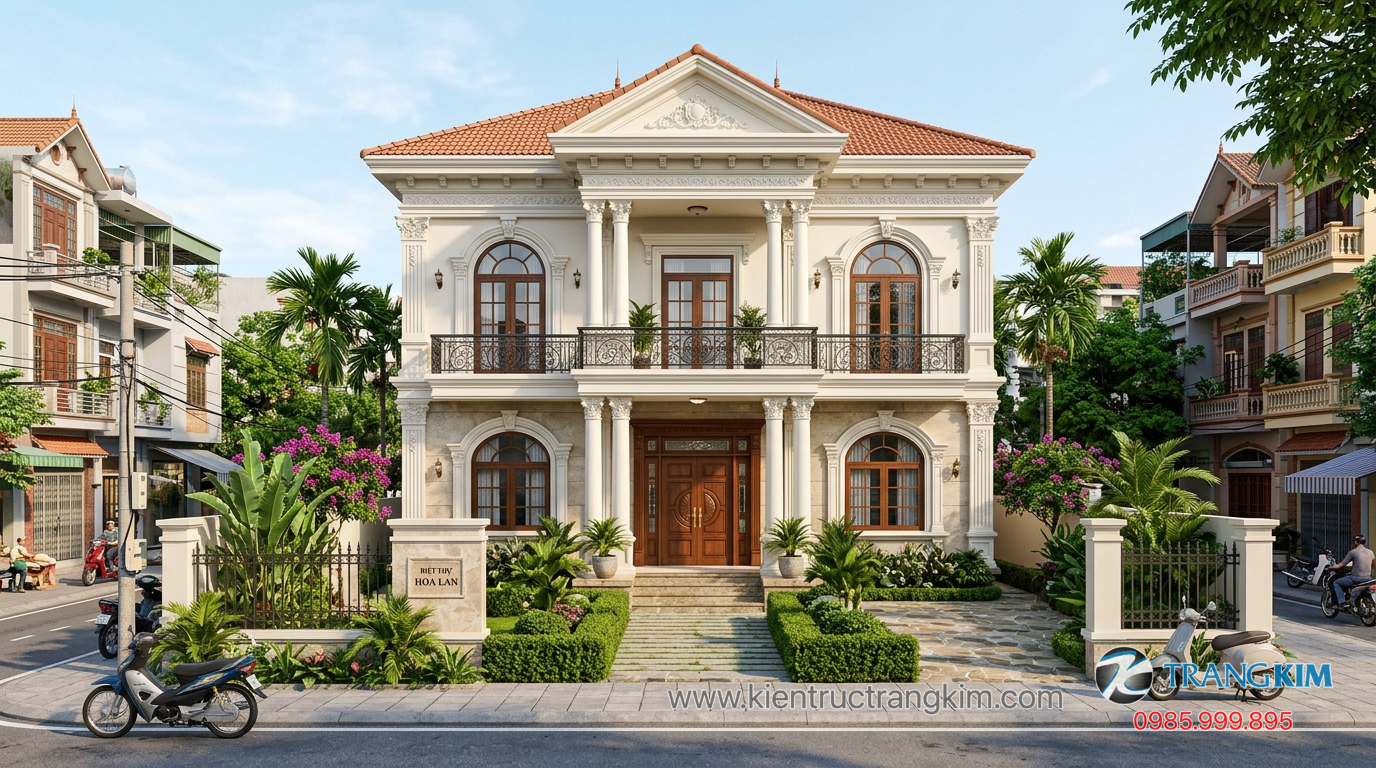 Ảnh minh hoạ: mẫu nhà tân cổ điển 2 tầng đẹp