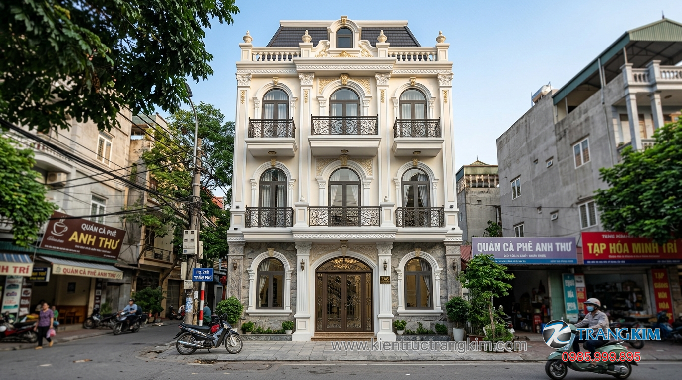 Ảnh minh hoạ: mẫu nhà tân cổ điển thực tế