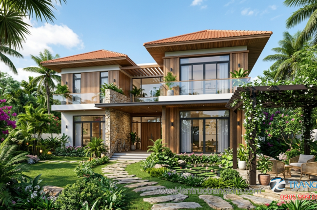 Các mẫu nhà vườn 2 tầng đẹp thoáng mát và tiện nghi