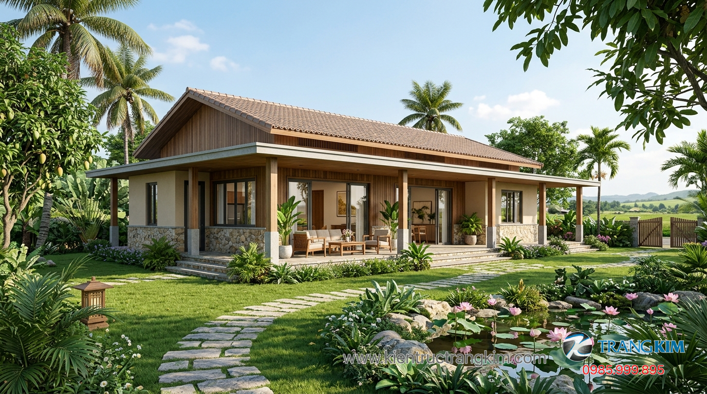 Ảnh minh hoạ: Nhà cấp 4 sân vườn diện tích lớn