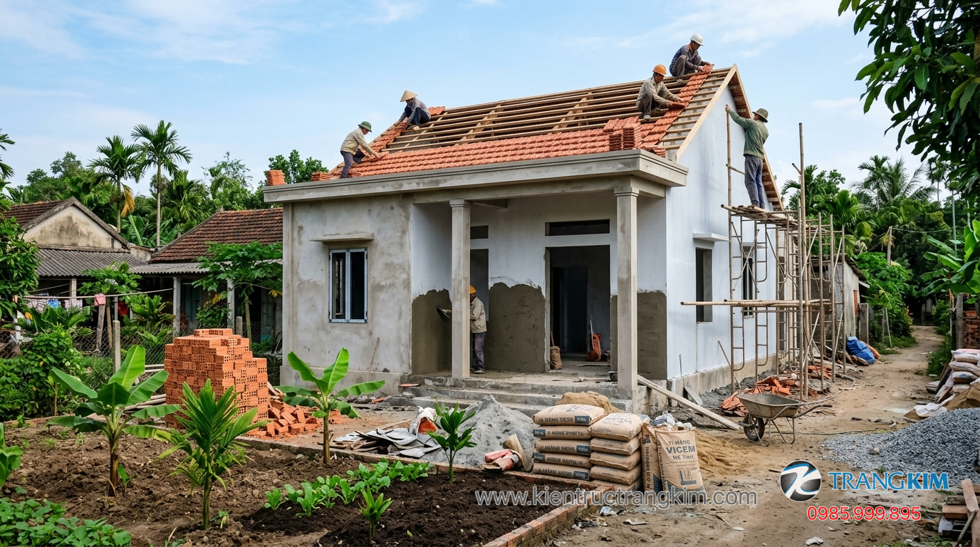 Kiểm soát chi phí trong quá trình xây dựng 1 Ảnh minh hoạ quá trình hoàn thiện nhà cấp 4