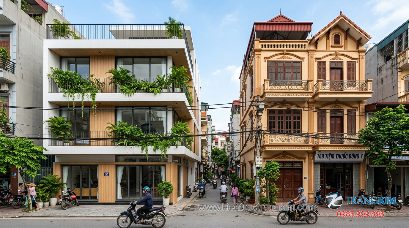 So sánh thiết kế tự phát và thiết kế chuyên nghiệp 1 Ảnh minh hoạ: So sánh thiết kế nhà 3 tầng thực tế