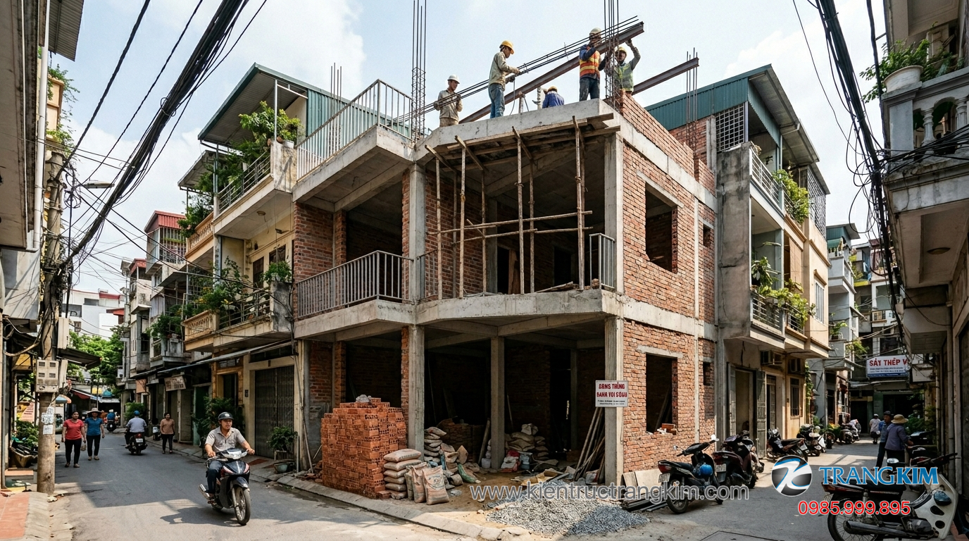 Chi phí hoàn thiện và vật liệu nội thất 1 Ảnh minh hoạ: Thi công nhà gác lửng 2 phòng ngủ