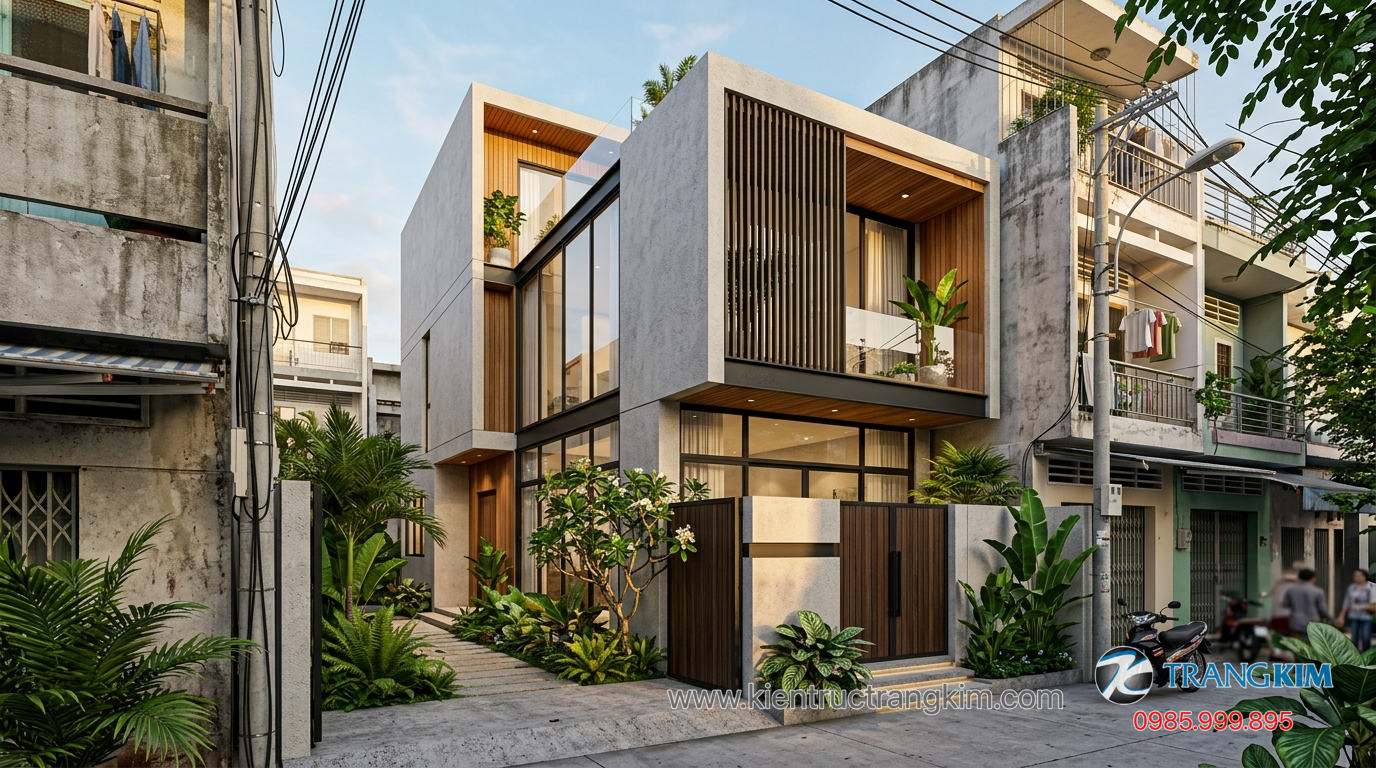 Xu hướng thiết kế các mẫu nhà đẹp hiện nay 1 Ảnh minh hoạ: thiết kế nhà 8x10m hiện đại