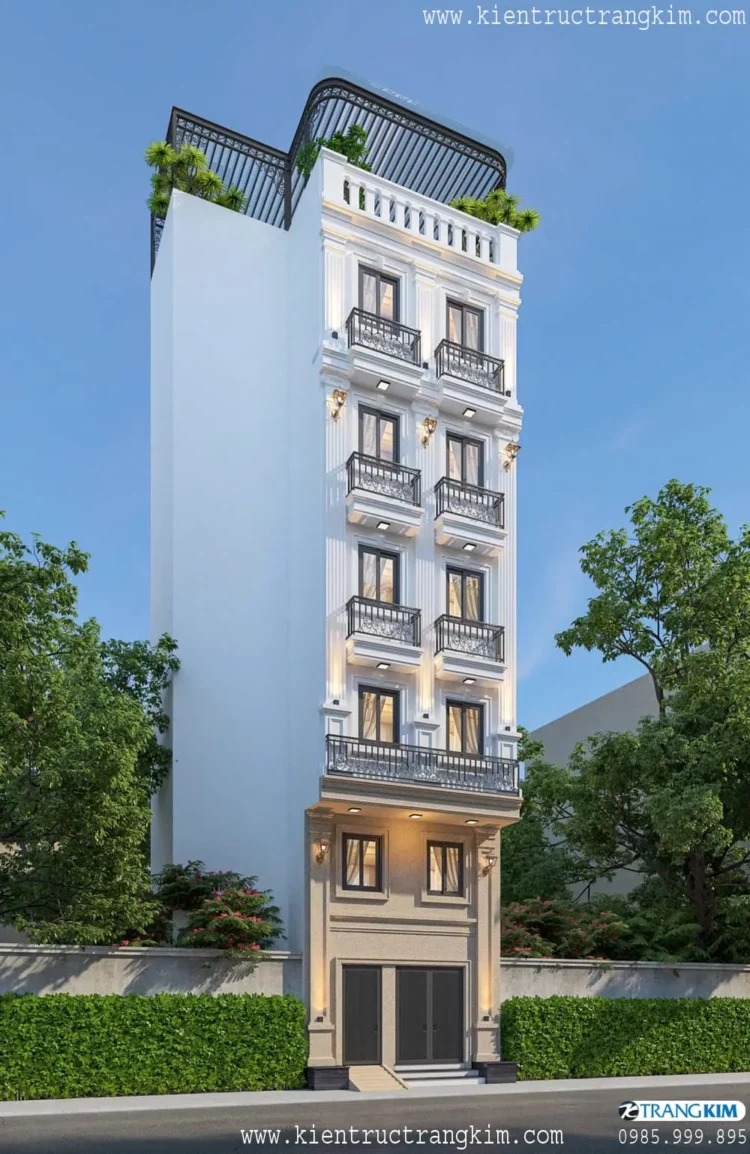 Thiết kế nhà cho thuê 45m2 với 5 tầng 1 lửng 1 tum tại Kim Mã, Hà Nội. 1 Thiết kế nhà cho thuê 45m2 với 5 tầng 1 lửng 1 tum tại Kim Mã, Hà Nội. 1