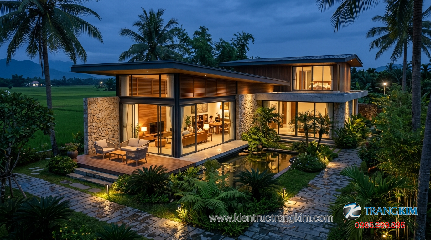 Ảnh minh hoạ: thiết kế nhà ở nông thôn hiện đại