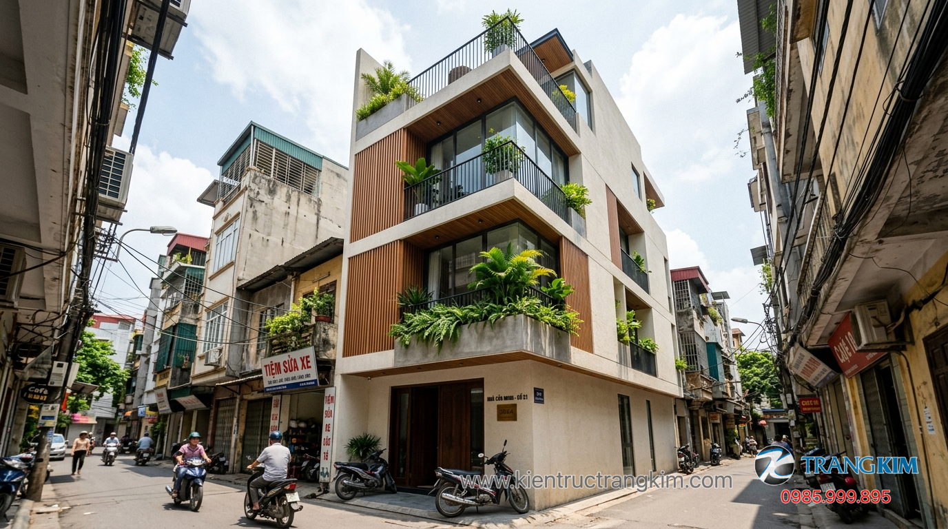 Vai trò của đơn vị thiết kế kiến trúc chuyên nghiệp 1 Ảnh minh hoạ: thiết kế nhà ống hiện đại thực tế