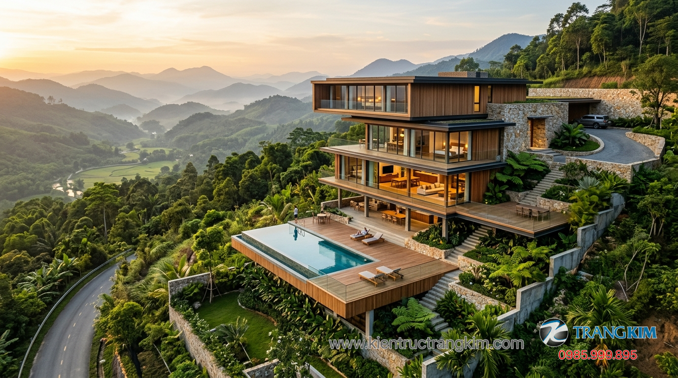 Giải pháp thông gió và ánh sáng cho nhà nghỉ dưỡng 1 Ảnh minh hoạ: Thiết kế nhà trên đồi tận dụng tầm nhìn thiên nhiên