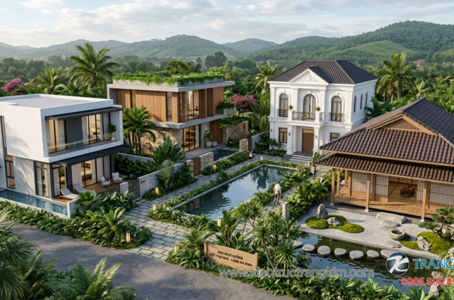 Biệt thự mini xaydungso và mẫu thiết kế tham khảo