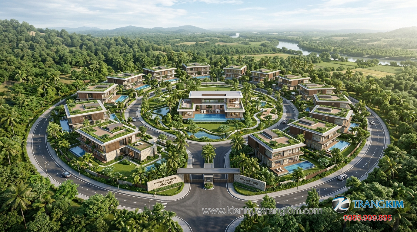 Vì sao biệt thự trở thành loại hình nhà ở được ưa chuộng 1 Ảnh minh hoạ: tổng thể khu biệt thự hiện đại sang trọng