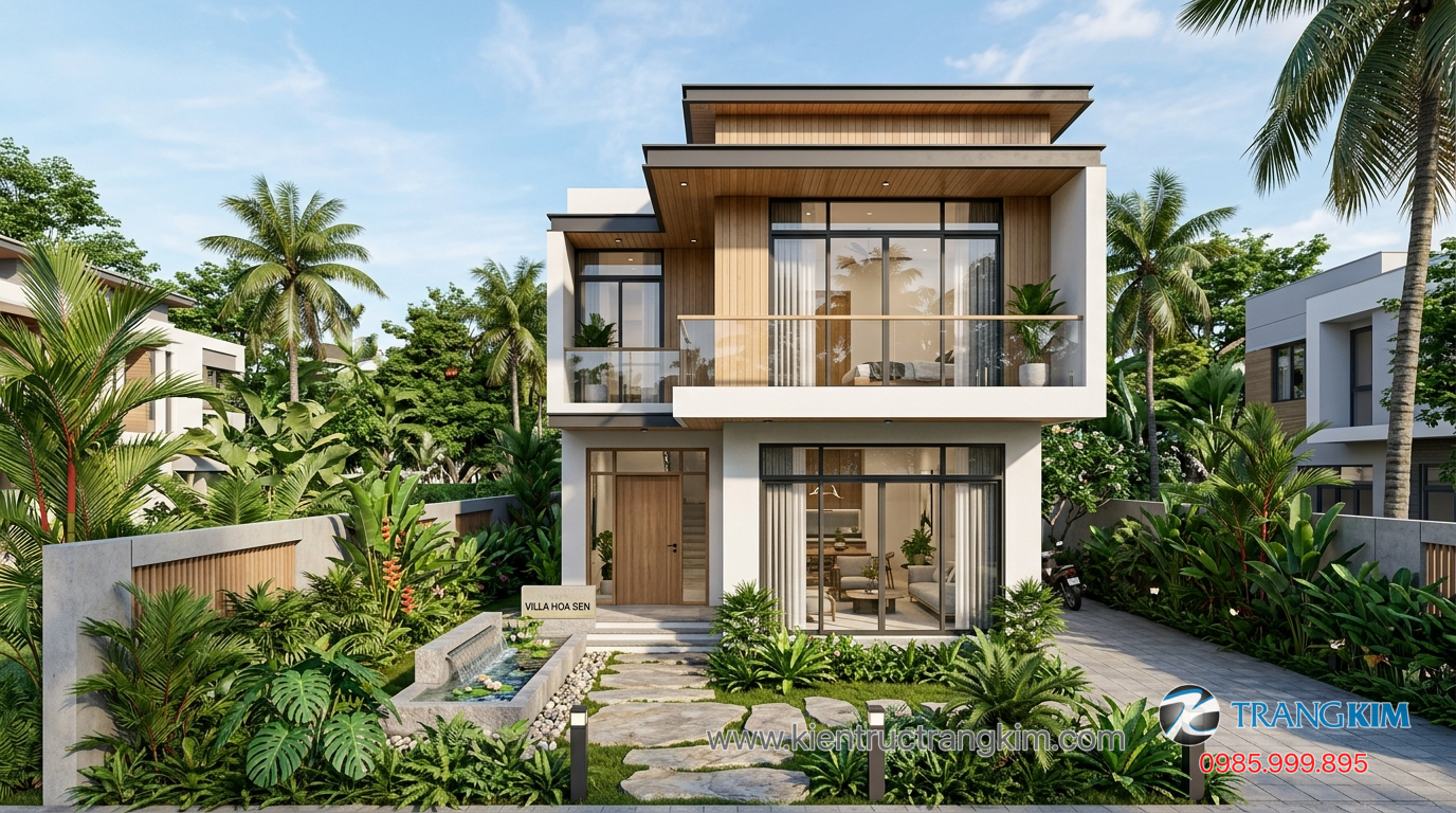 Villa mini hiện đại 1 Ảnh minh hoạ: villa mini hiện đại với thiết kế nhỏ gọn