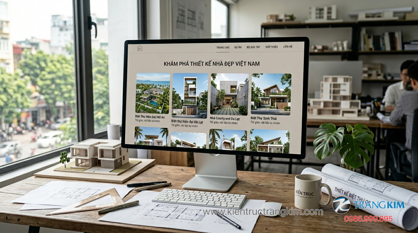Ảnh minh hoạ: Website kiến trúc giới thiệu các mẫu nhà đẹp