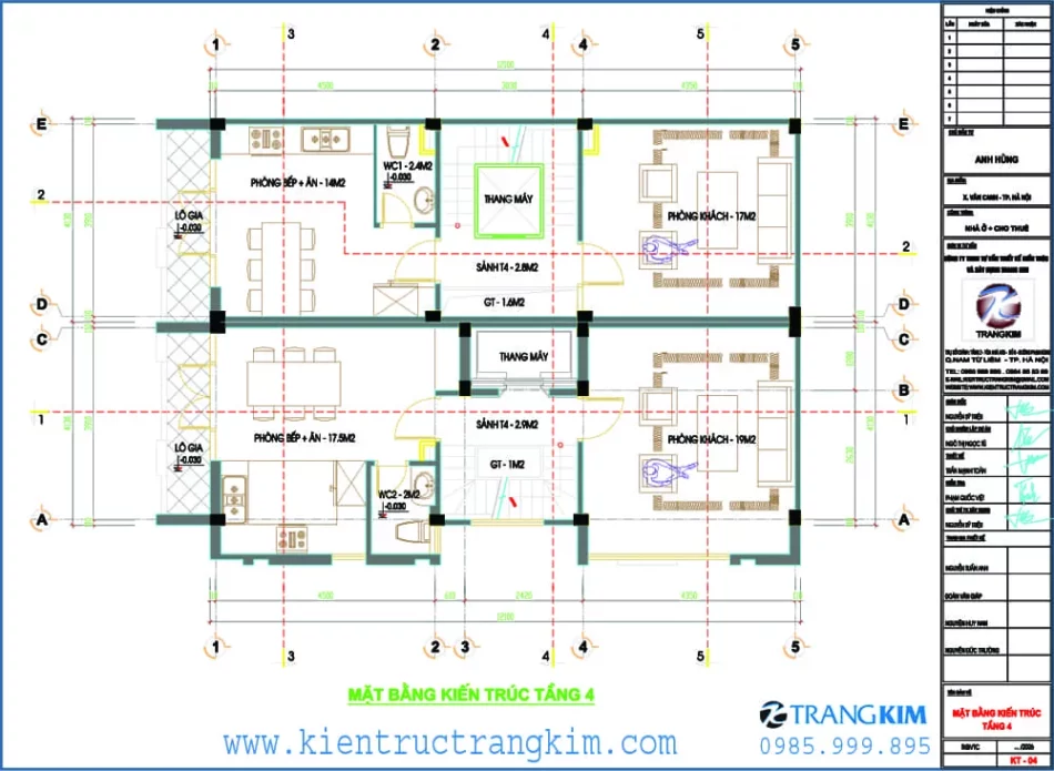 Mặt bằng thiết kế tầng 4 1