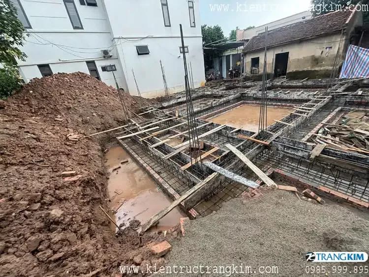 Hình ảnh thi công móng băng 1