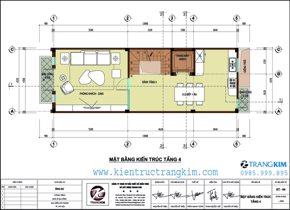 Mặt bằng thiết kế tầng 4 1