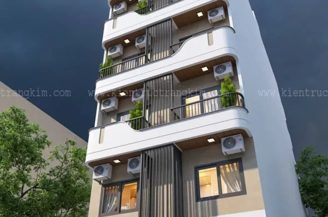 Thiết kế chung cư mini 120m2 đẹp, hiện đại có tầng bán hầm tại Hà Nội