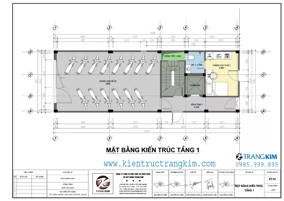 10. Bố trí tầng 1 và khu vực để xe sao cho phù hợp. 1