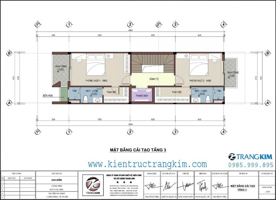 Mặt bằng cải tạo tầng 3 1 Mặt bằng cải tạo tầng 3 1