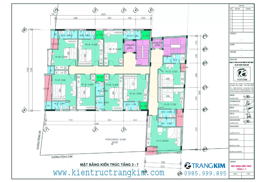 6.2. Bố trí bếp, vệ sinh và hộp kỹ thuật 1